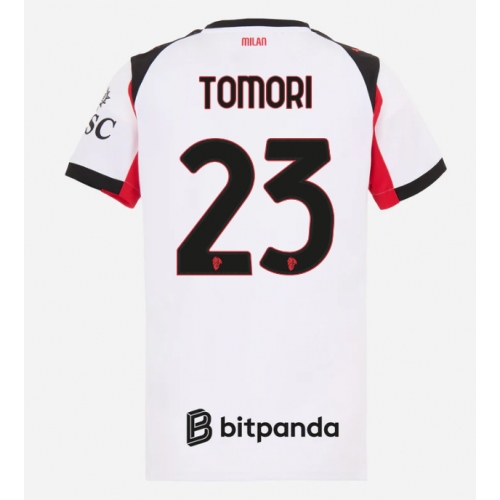 Billige Fotballdrakt AC Milan Fikayo Tomori #23 Replika Bortedrakt Dame 2025-26 Kortermet Billige Fotballdrakt AC Milan Fikayo Tomori #23 Replika Bortedrakt Dame 2025-26 Kortermet